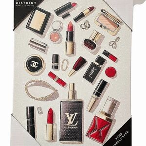 Design District Designer Makeup Glitter Hand Embellished Canvas Wall Decor